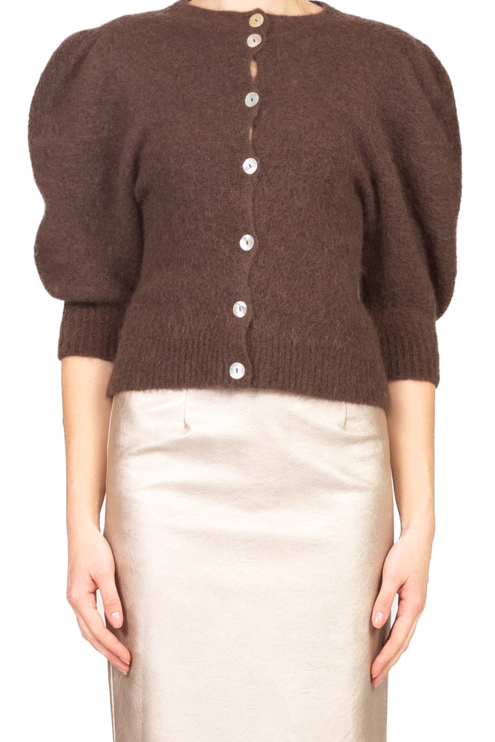 Kontatto - Cardigan in mohair manica palloncino Art. 3M0873C