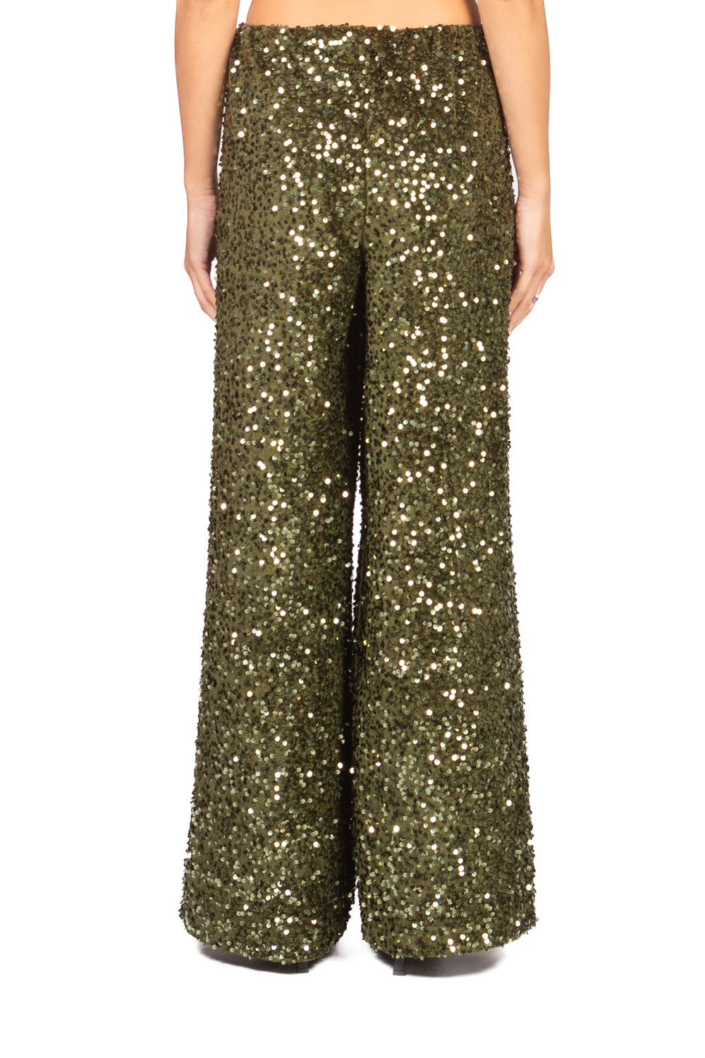 Tensione In - Pantalone palazzo ciniglia paillettes Art. W25PC73