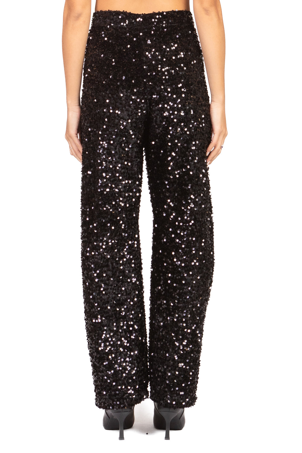 Tensione In - Pantalone barrel ciniglia paillettes Art. W25PC72