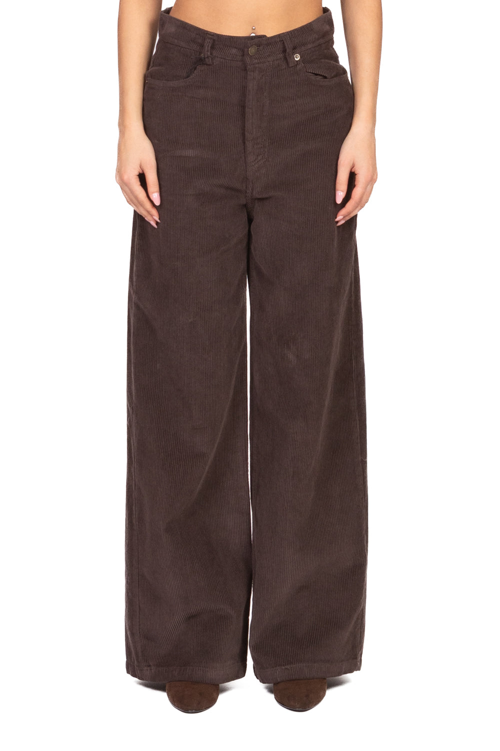 Tensione In - Pantalone palazzo velluto coste Art. W25PC61