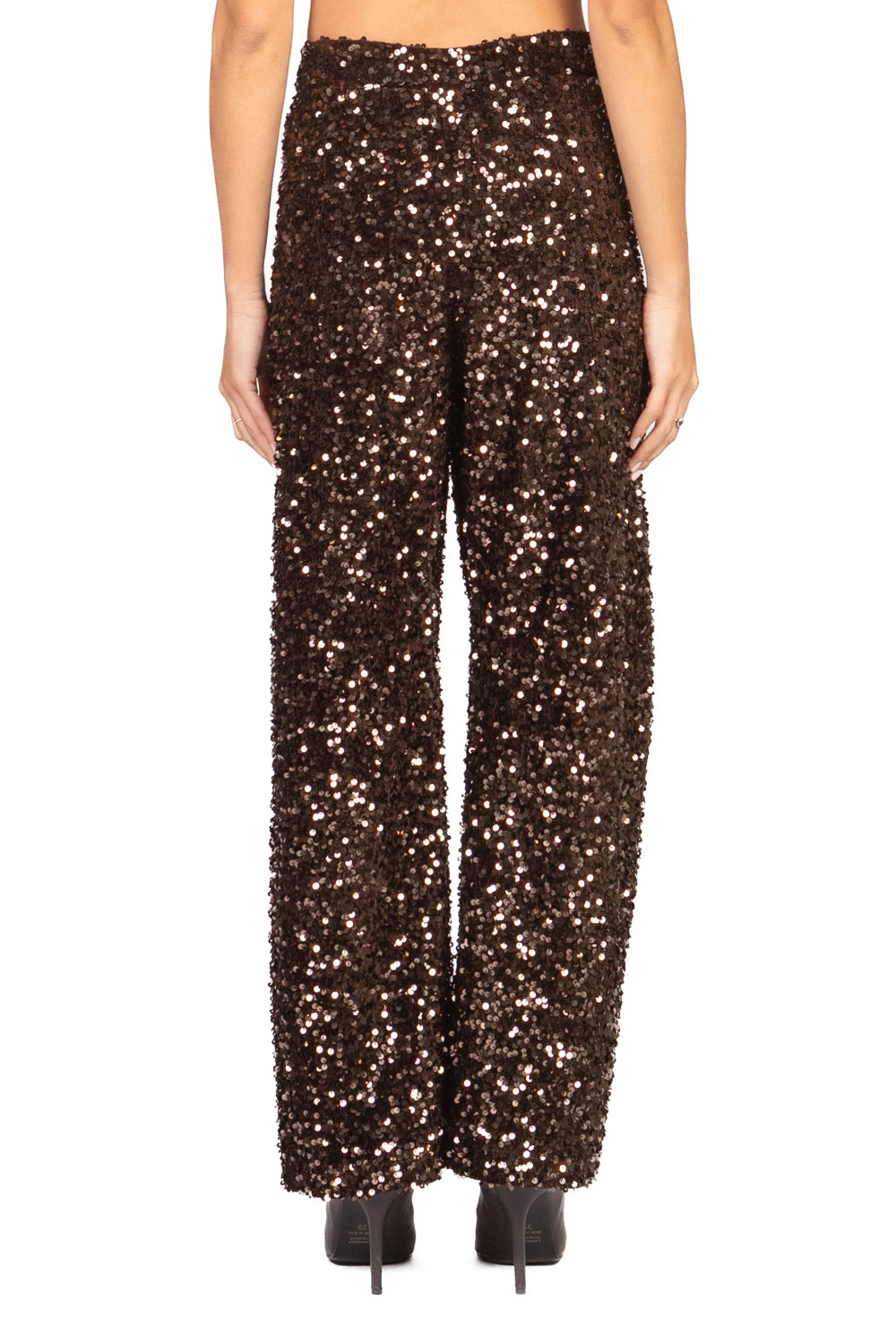 Tensione In - Pantalone barrel ciniglia paillettes Art. W25PC72