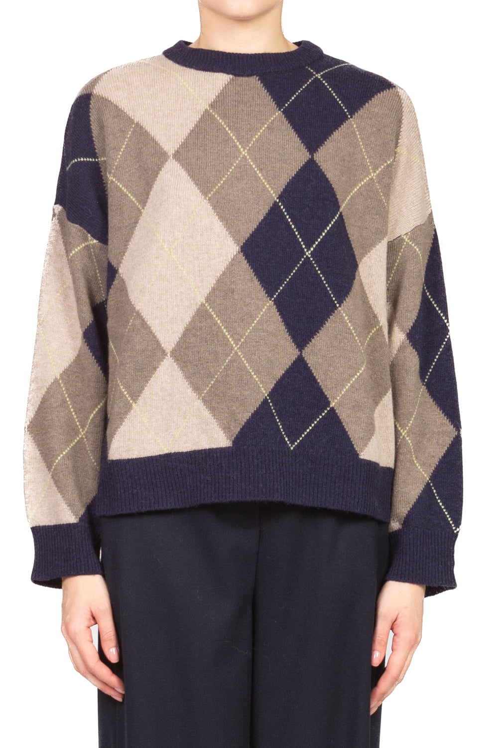 Tensione In - Maglia girocollo rombi Art. D82101