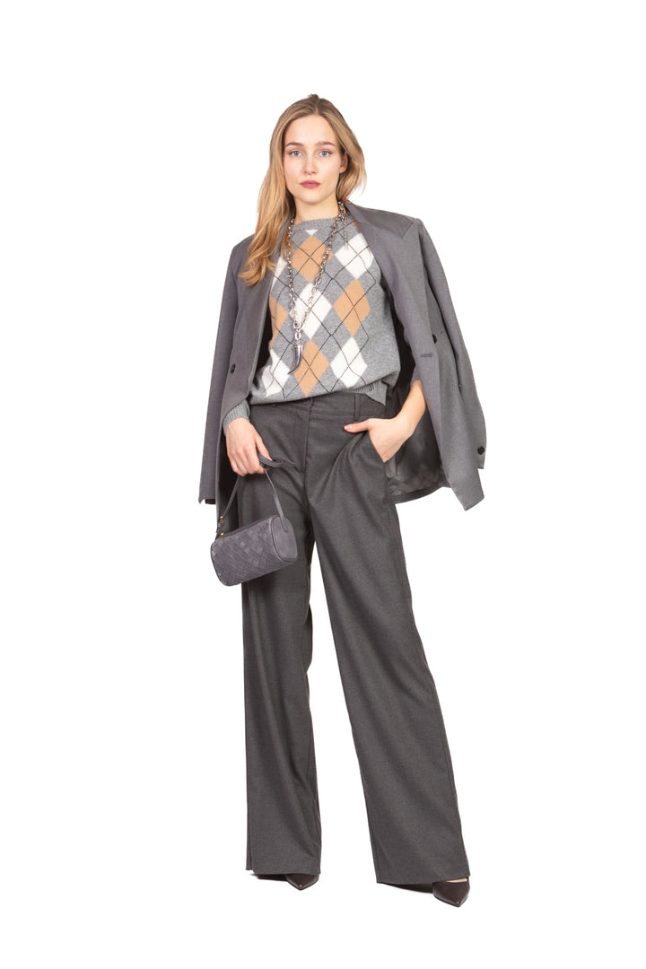 Dixie - Pantalone palazzo in flanella Art. P845Y160