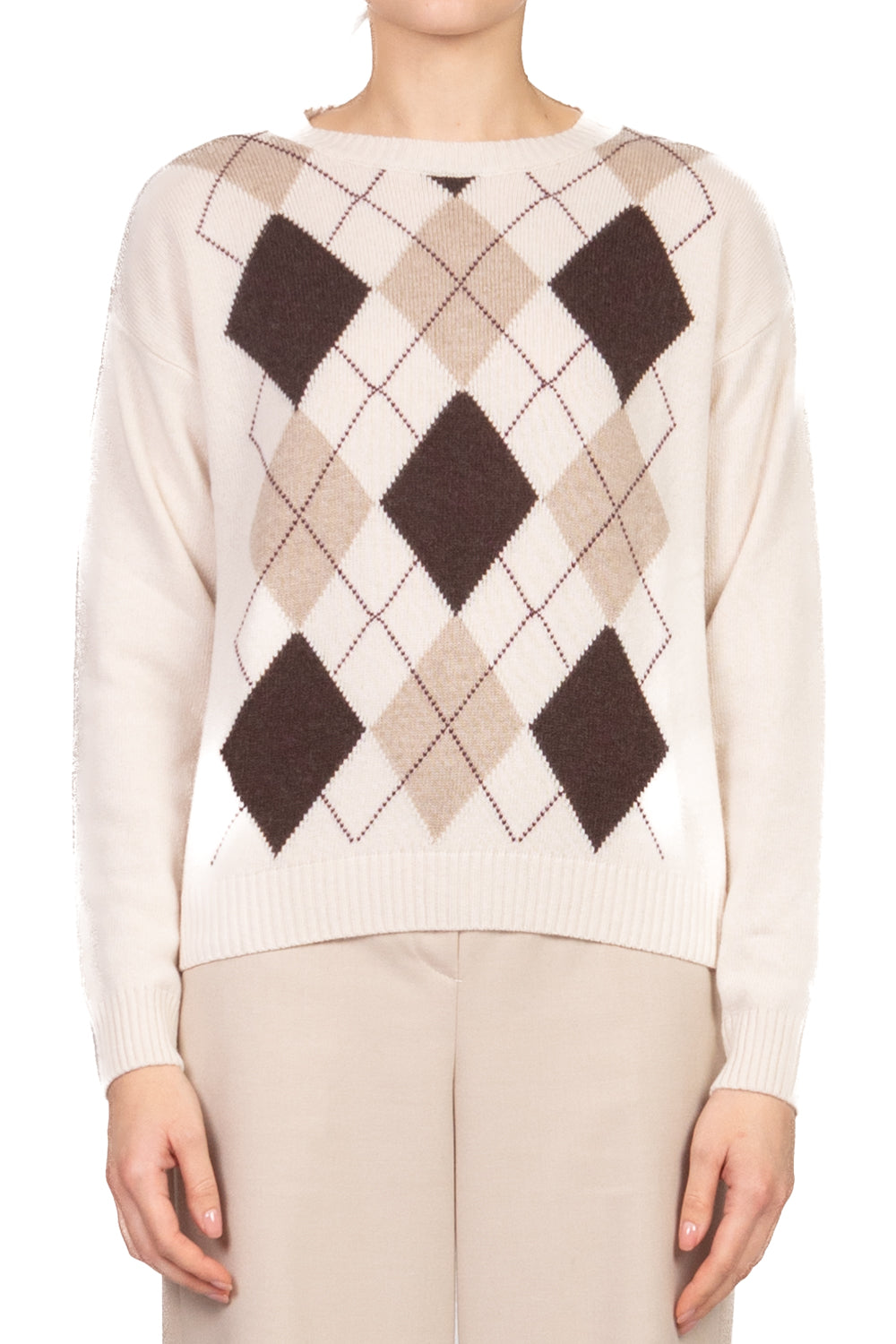 Tensione In - Maglia girocollo a rombi Art. D82012