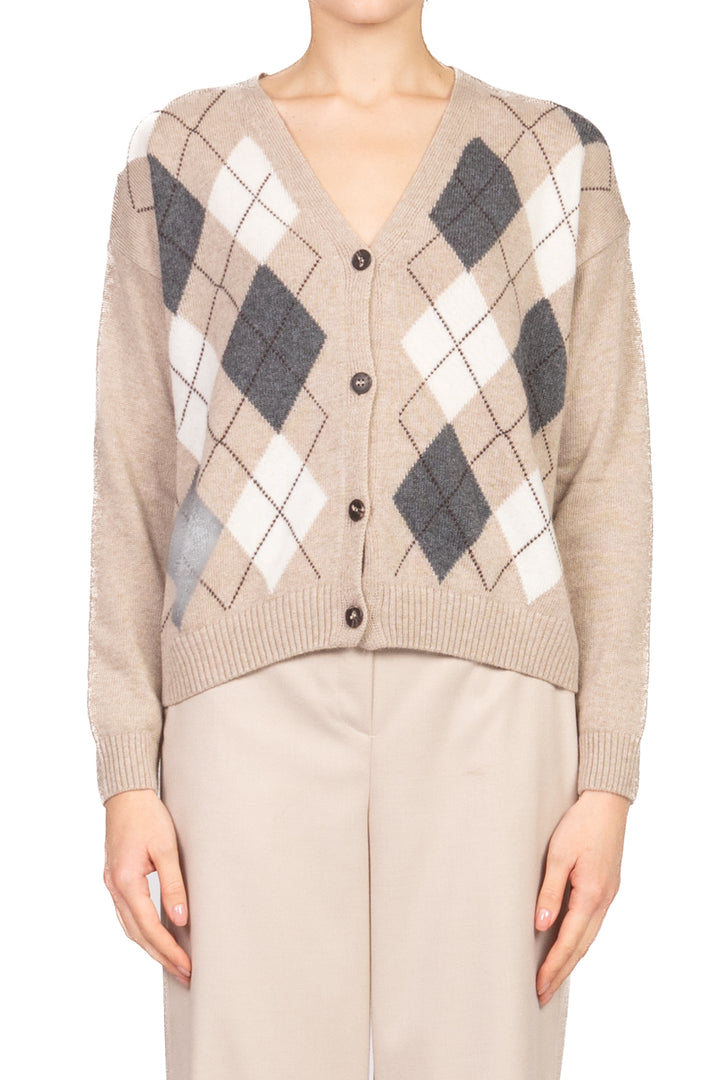 Tensione In - Cardigan a rombi Art. D82038