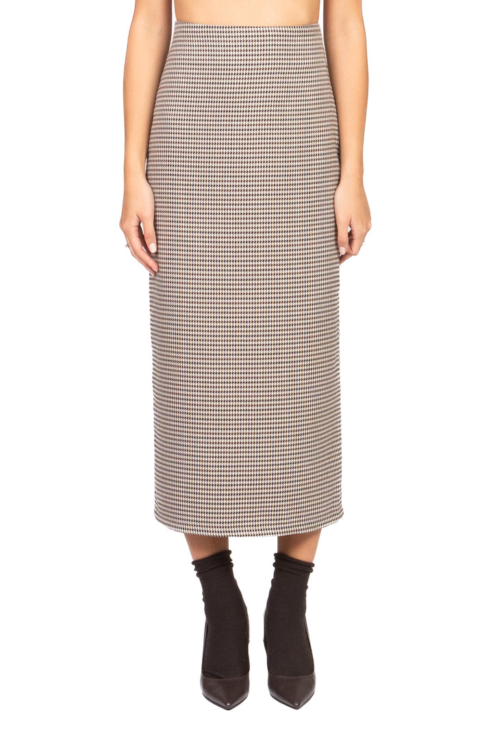 Tensione In - Gonna longuette pied de poule Art. 26G1726