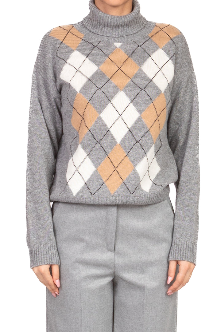 Tensione In - Maglia collo alto rombi Art. D82122