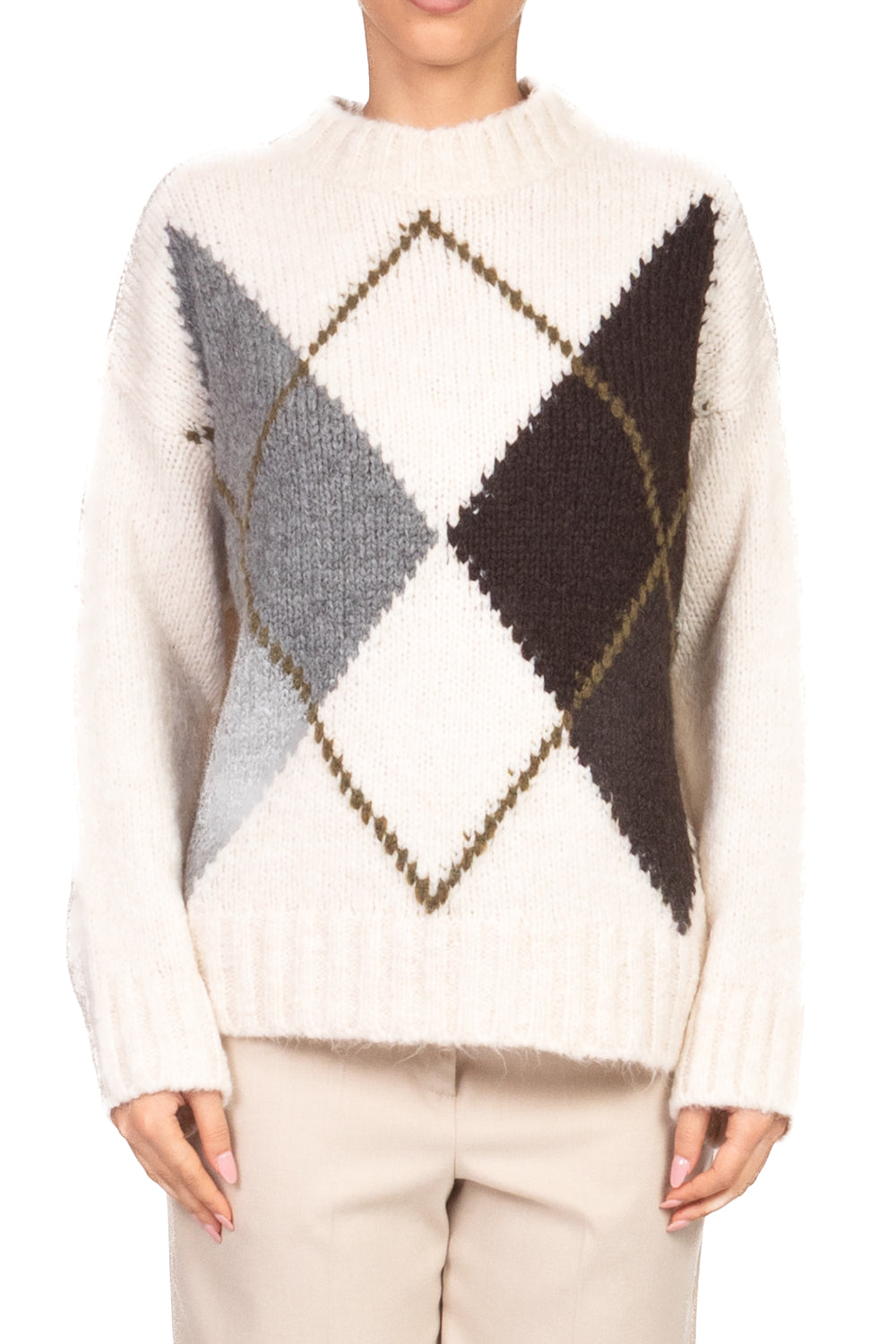 Tensione In - Maglia girocollo rombi Art. D82096