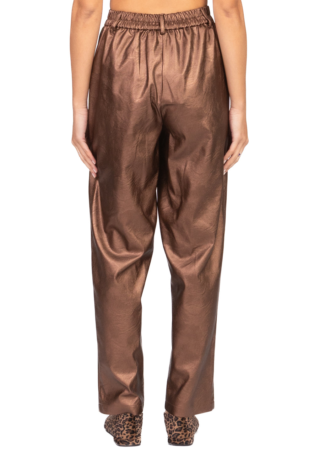 Tensione In - Pantalone carrot ecopelle laminato Art. 26P1720