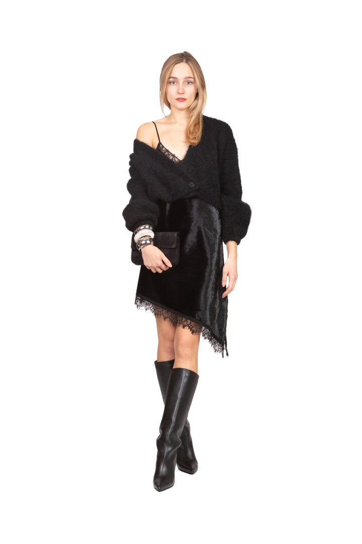 Dixie - Cardigan mohair chiusura asimmetrica Art. M277Y296