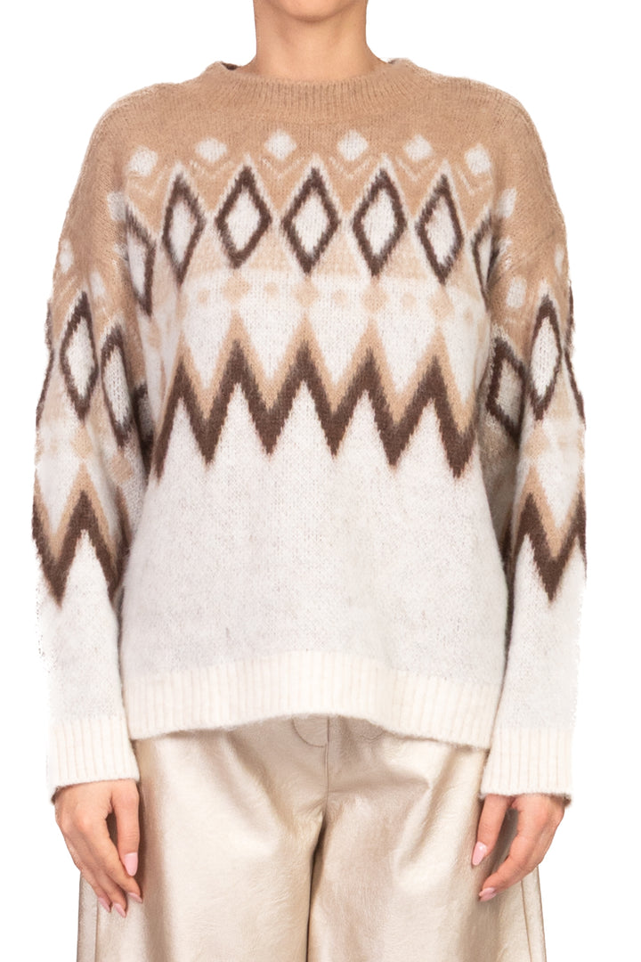 Tensione In - Maglia fantasia misto lana Art. W5HMJ51A373NV