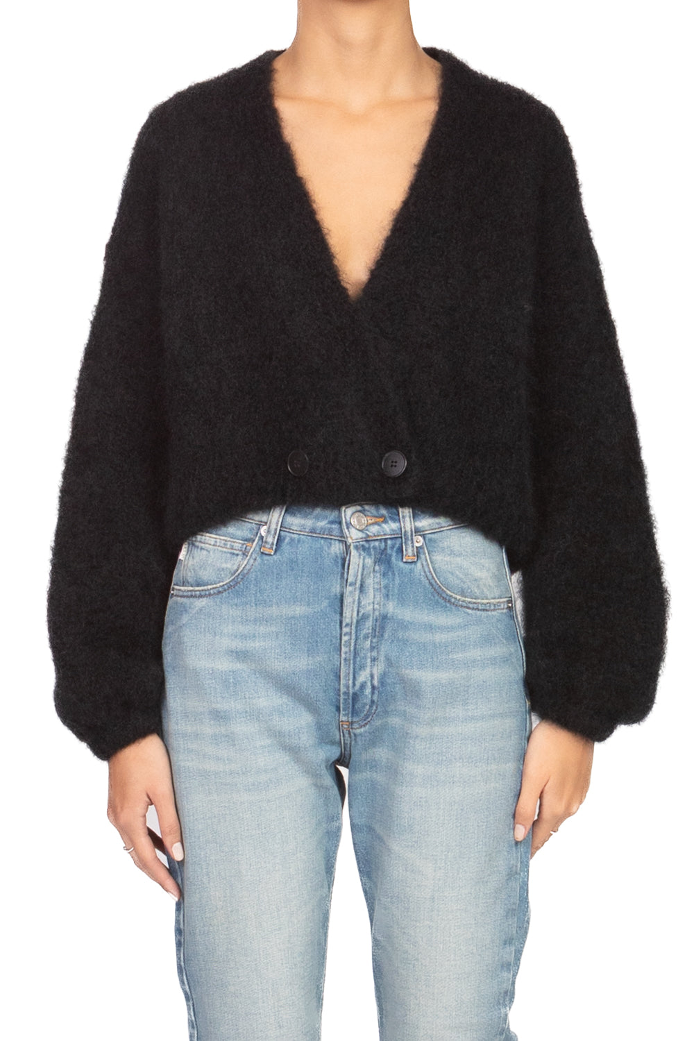 Dixie - Cardigan mohair chiusura asimmetrica Art. M277Y296