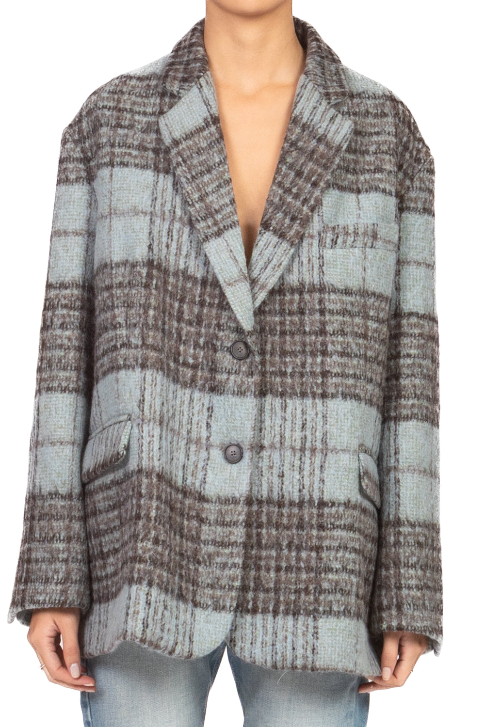 Vicolo - Giacca over quadri misto lana Art. TF2271