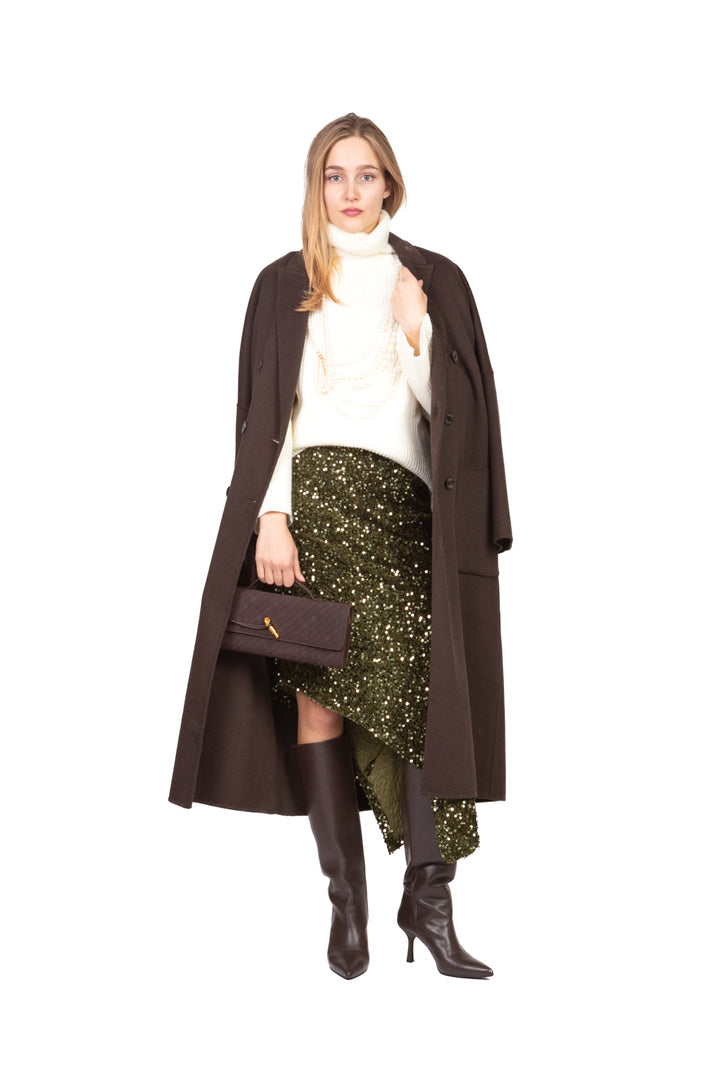 Tensione In - Gonna asimmetrica ciniglia paillettes Art. W25GC77