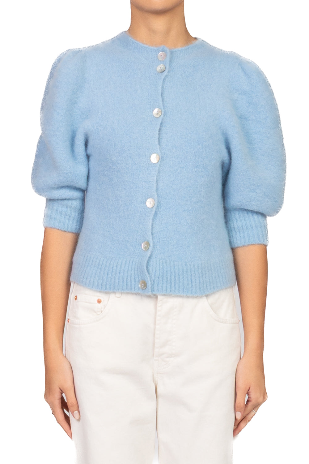 Kontatto - Cardigan in mohair manica palloncino Art. 3M0873C