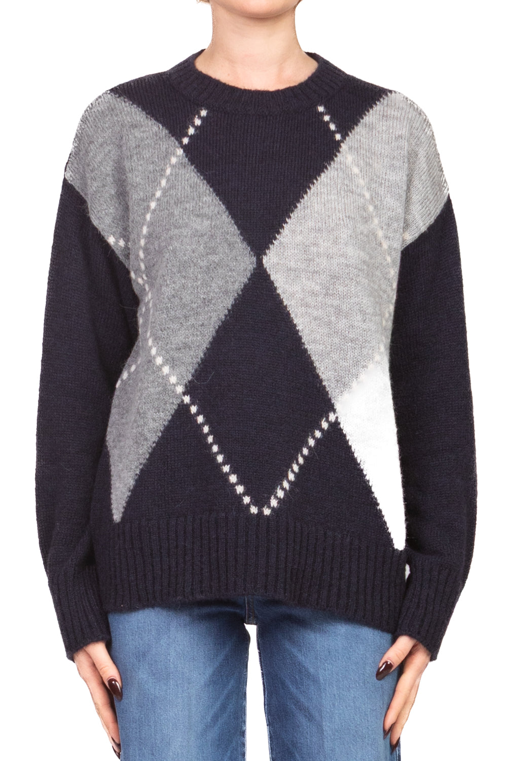 Tensione In - Maglia girocollo rombi Art. W5HMJ78A461