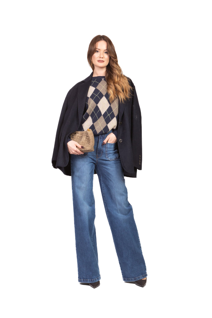 Tensione In - Maglia girocollo a rombi Art. D82012