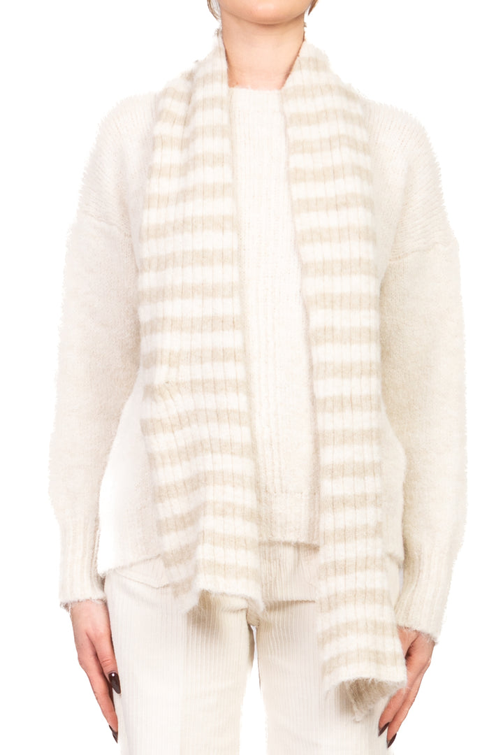 Tensione In - Maglia con sciarpa rigata Art. 25905T