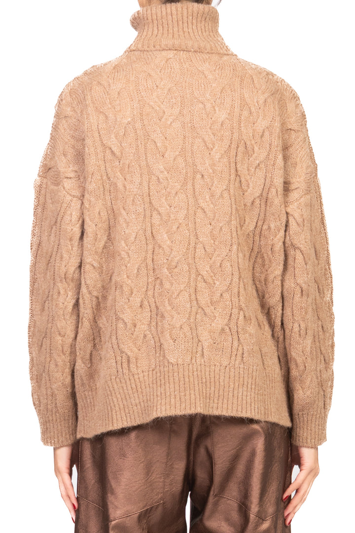 Tensione In - Maglia collo alto con trecce Art. W5HMJ57A461