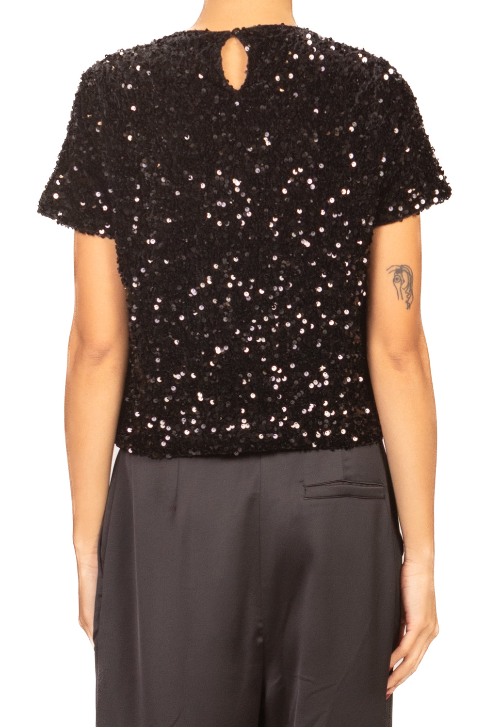 Tensione In - T-shirt ciniglia e paillettes Art. W25CC96