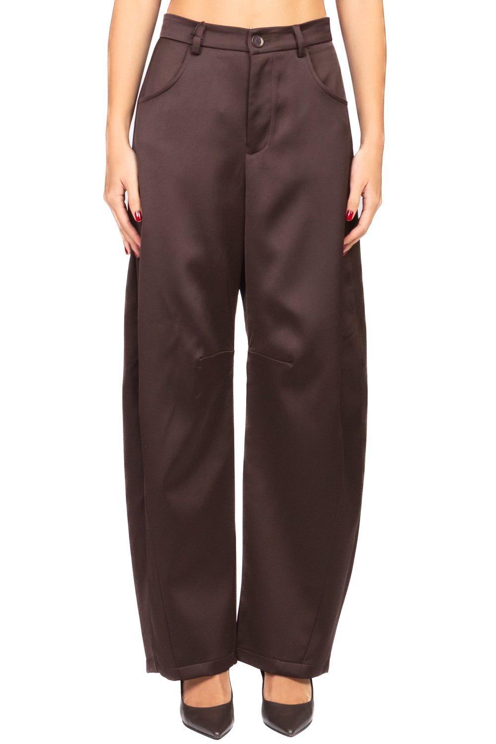 Tensione In - Pantalone barrel satin Art. W25PC68