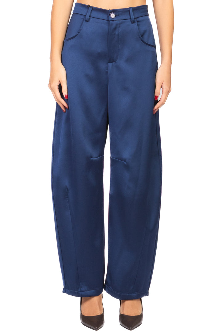 Tensione In - Pantalone barrel satin Art. W25PC68