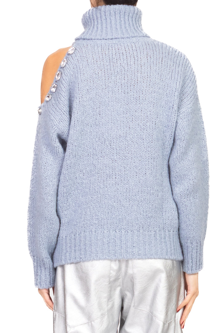 Kontatto - Maglia collo alto cut out con applicazioni Art. 3M1112NI