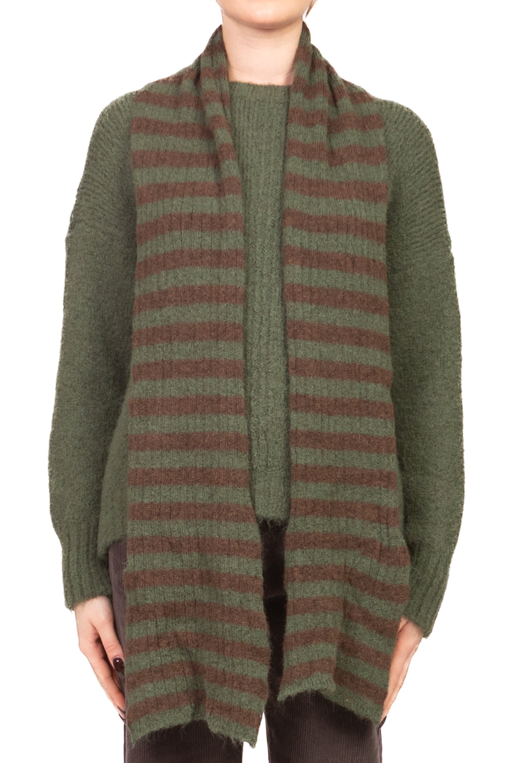 Tensione In - Maglia con sciarpa rigata Art. 25905T