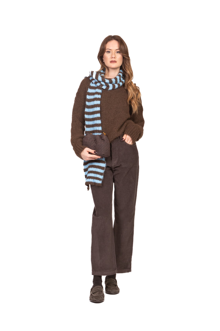 Tensione In - Maglia con sciarpa rigata Art. 25905T