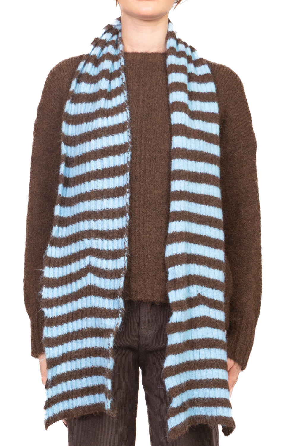 Tensione In - Maglia con sciarpa rigata Art. 25905T