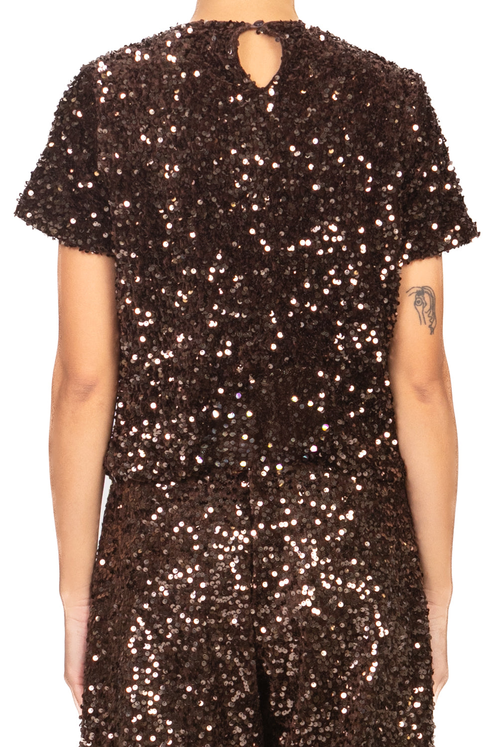 Tensione In - T-shirt ciniglia e paillettes Art. W25CC96