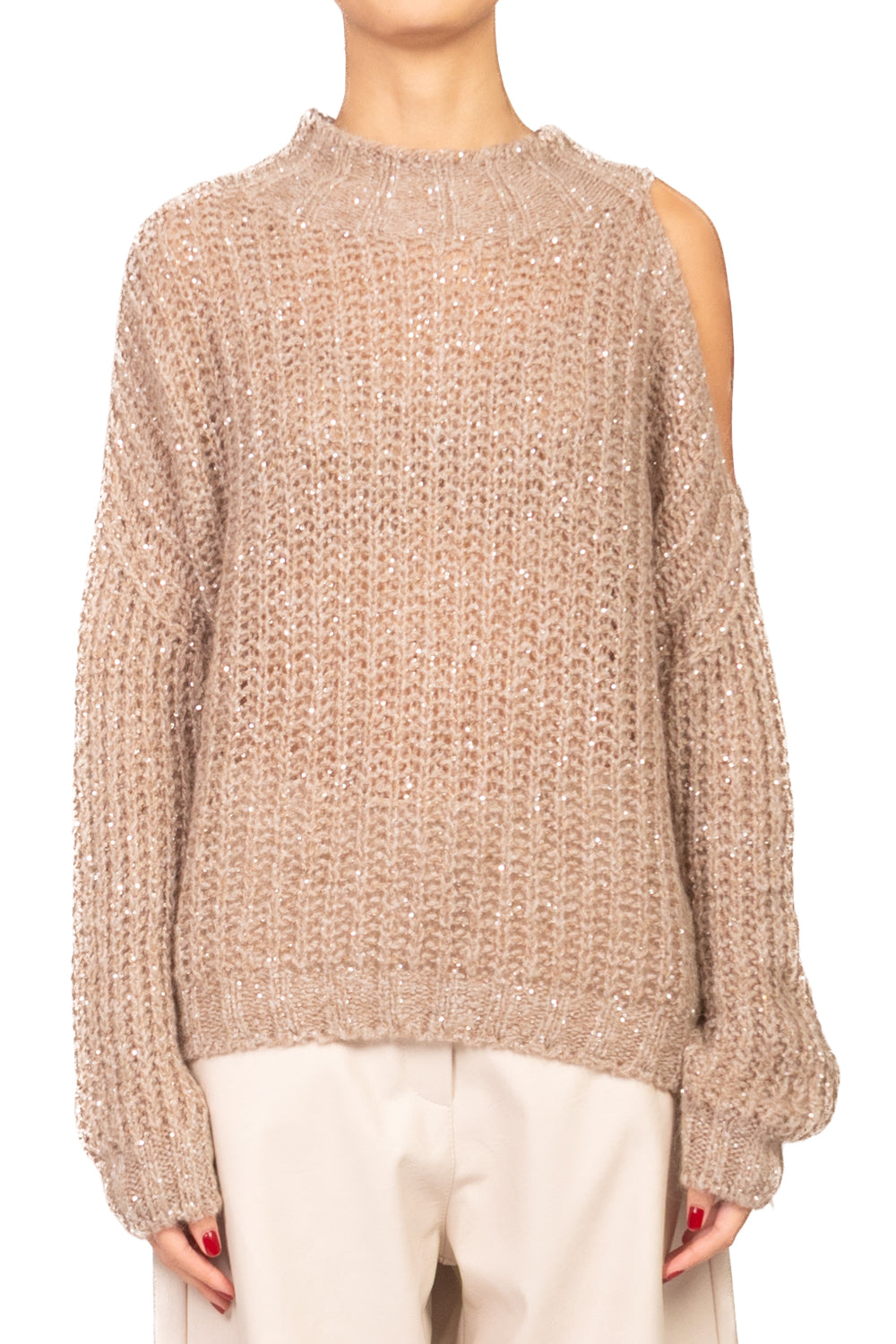 Tensione In - Maglia cut out micro paillettes Art. MHP531