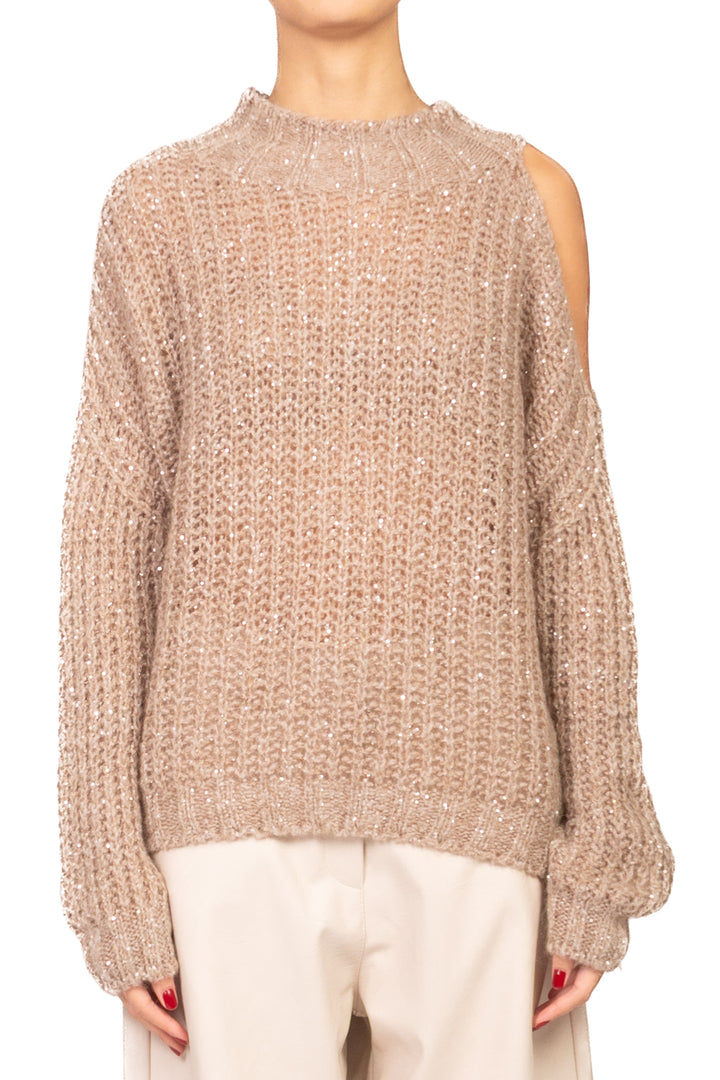 Tensione In - Maglia cut out micro paillettes Art. MHP531