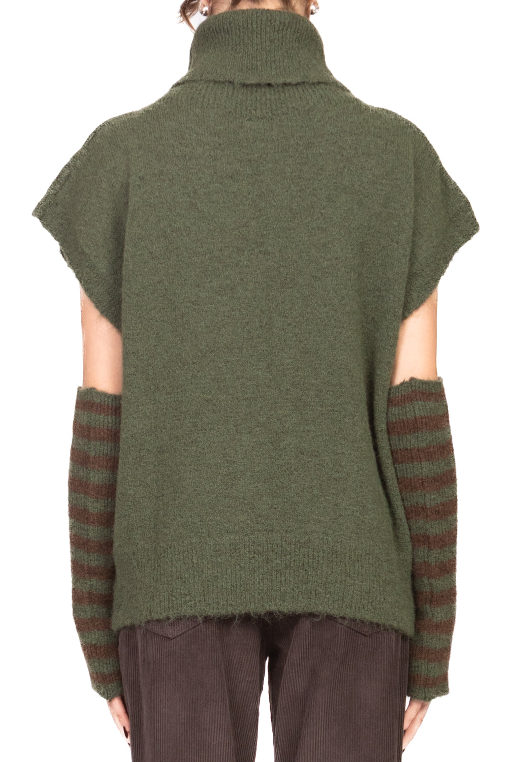 Tensione In - Gilet collo alto con manicotti rigati Art. 26031