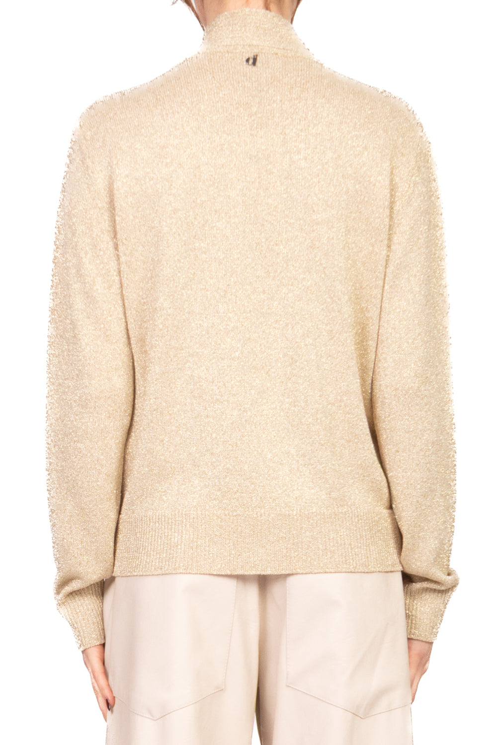 Dixie - Maglia lurex scollo v con fiocco Art. M566Y327