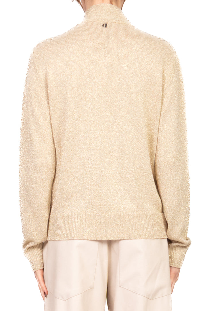 Dixie - Maglia lurex scollo v con fiocco Art. M566Y327