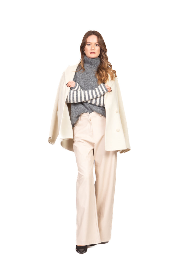 Tensione In - Gilet collo alto con manicotti rigati Art. 26031