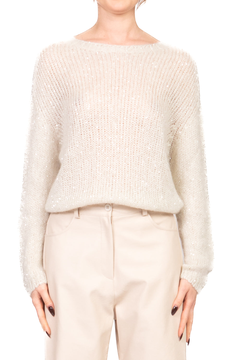 Tensione In - Maglia girocollo micro paillettes Art. MHP01AI25