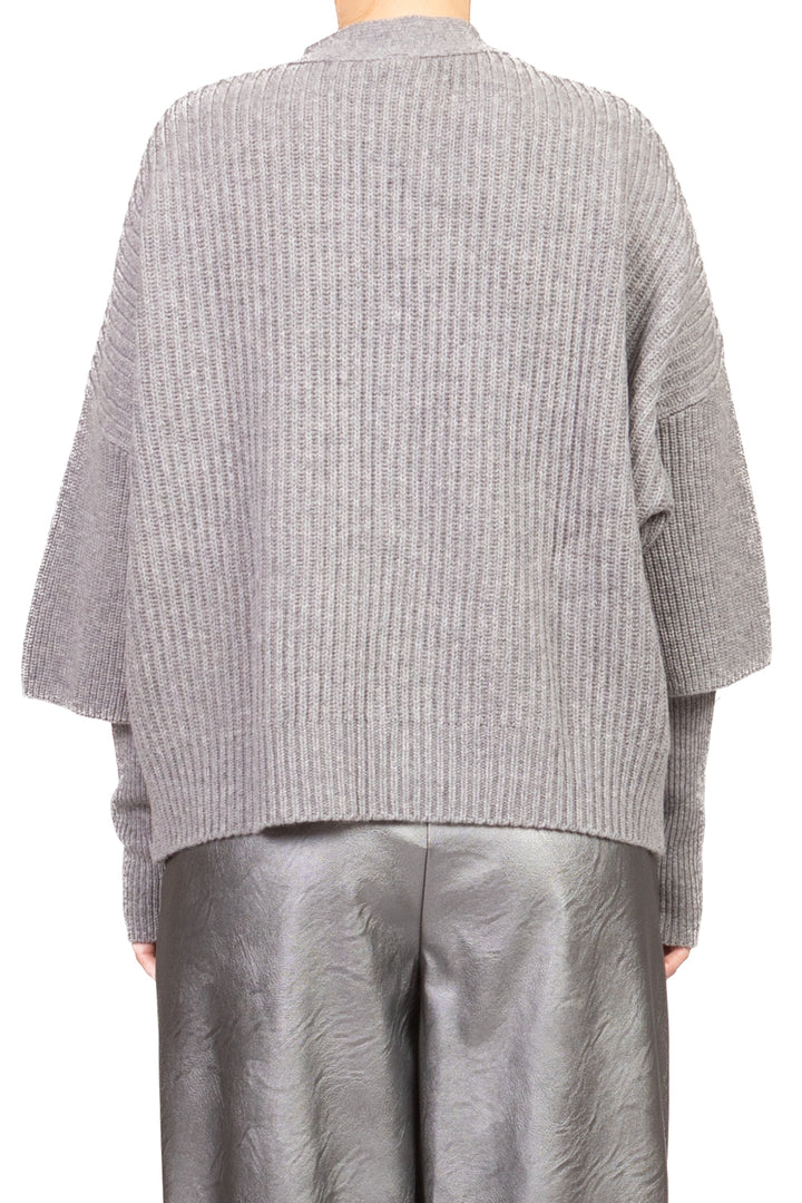 Tensione In - Cardigan a coste con manicotti Art. WL771AI25