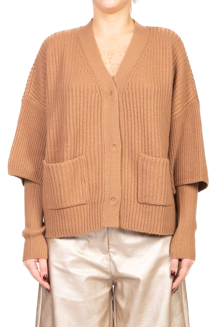 Tensione In - Cardigan a coste con manicotti Art. WL771AI25