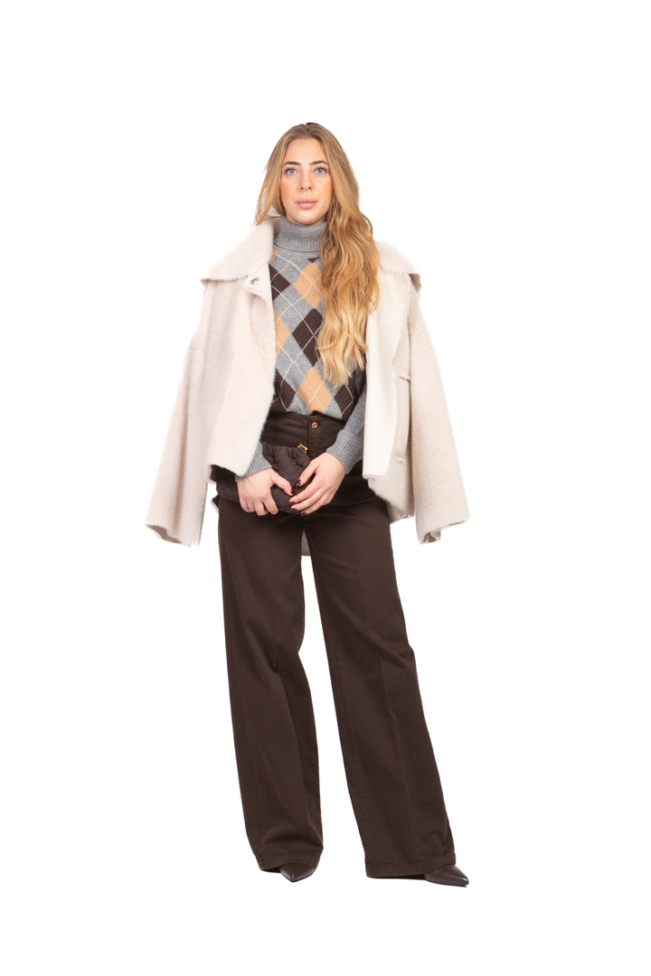 Tensione In - Maglia collo alto rombi Art. D82122