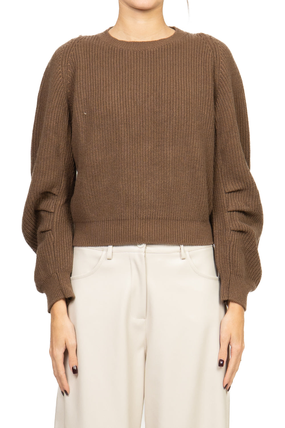 Vicolo - Maglia coste manica arricciata Art. 77146F