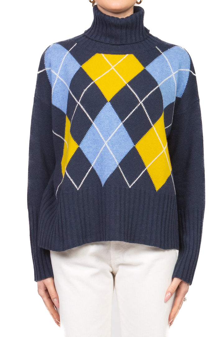 Tensione In - Maglia collo alto rombi Art. W5HMJ30A359RB