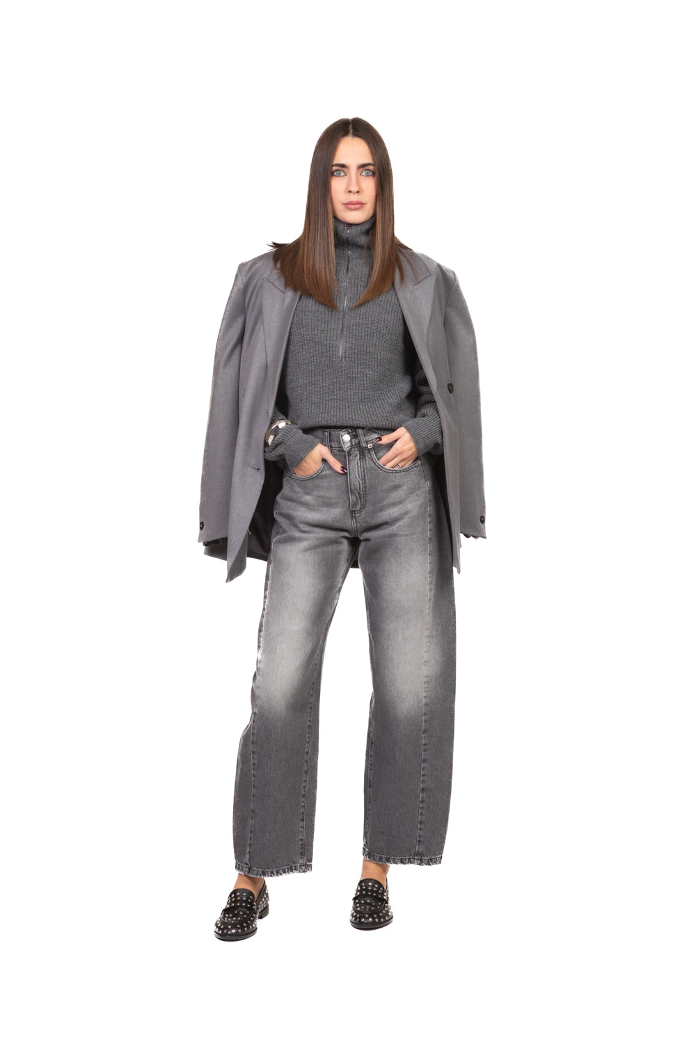 Vicolo - Maglia collo alto con zip Art. 77414F