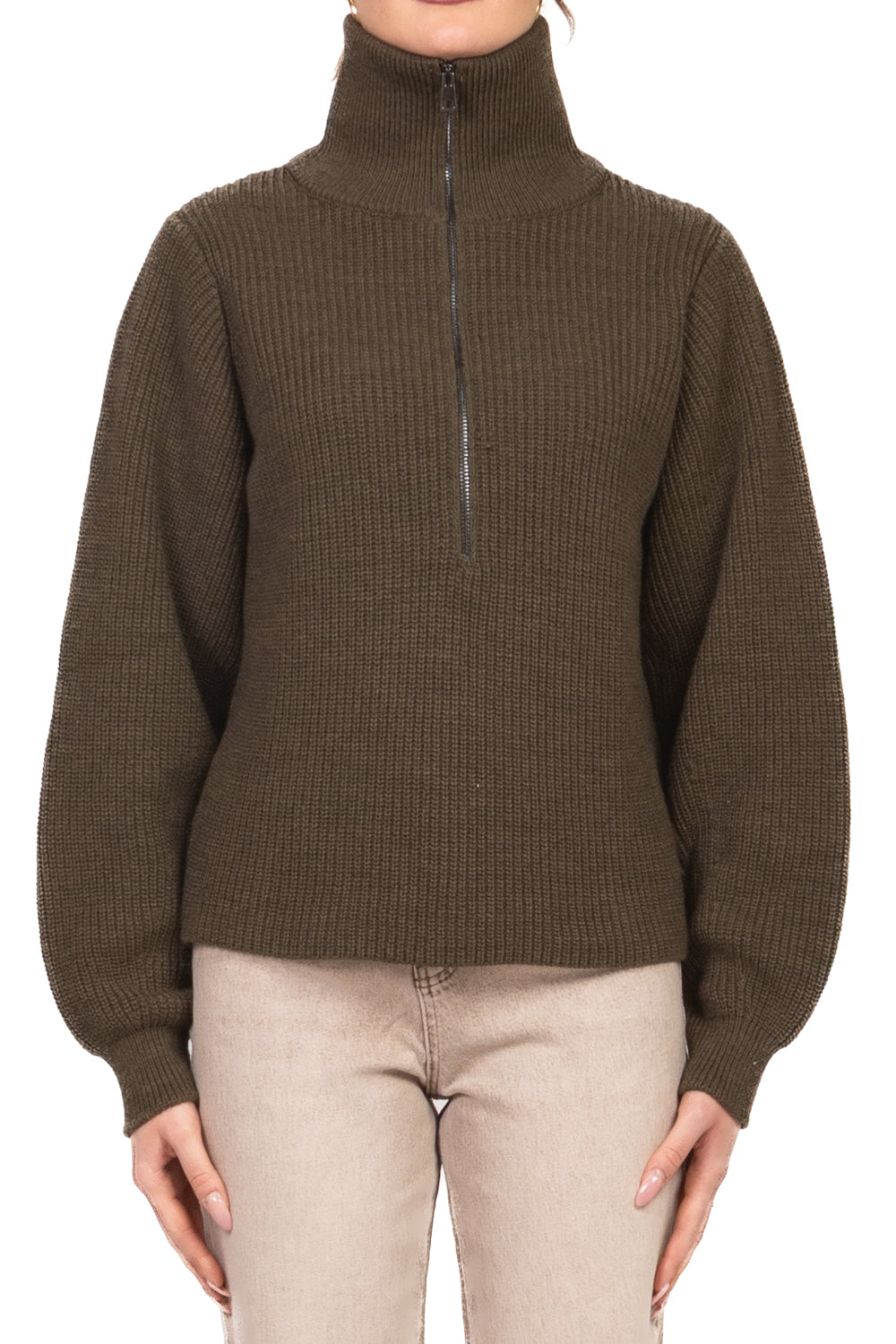 Vicolo - Maglia collo alto con zip Art. 77414F