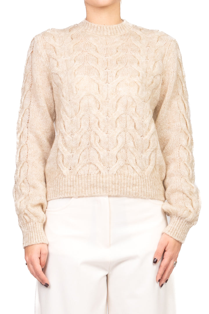 Tensione In - Maglia girocollo trecce Art. W5HMJ64A401