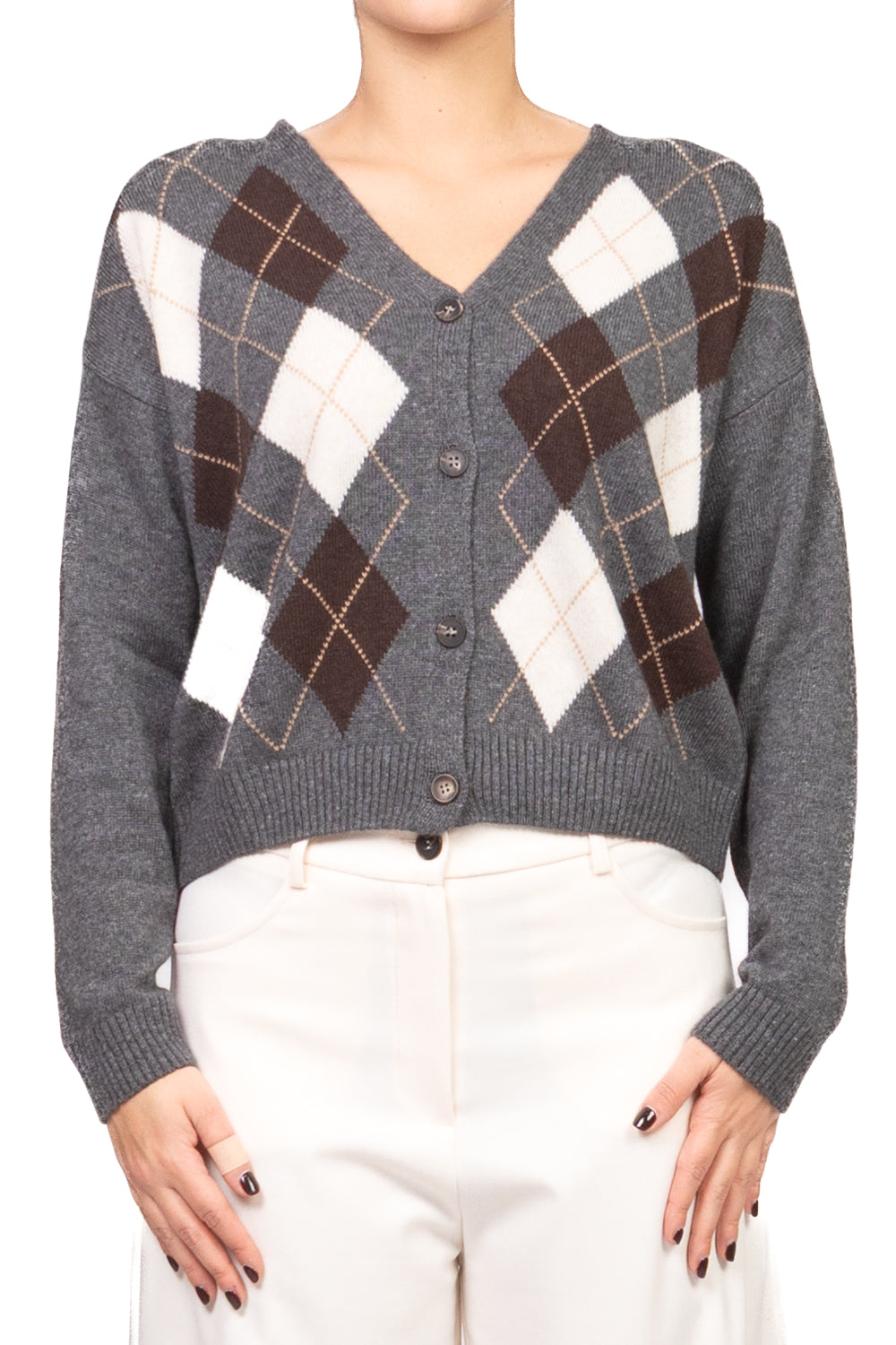 Tensione In - Cardigan rombi scollo V Art. D82038