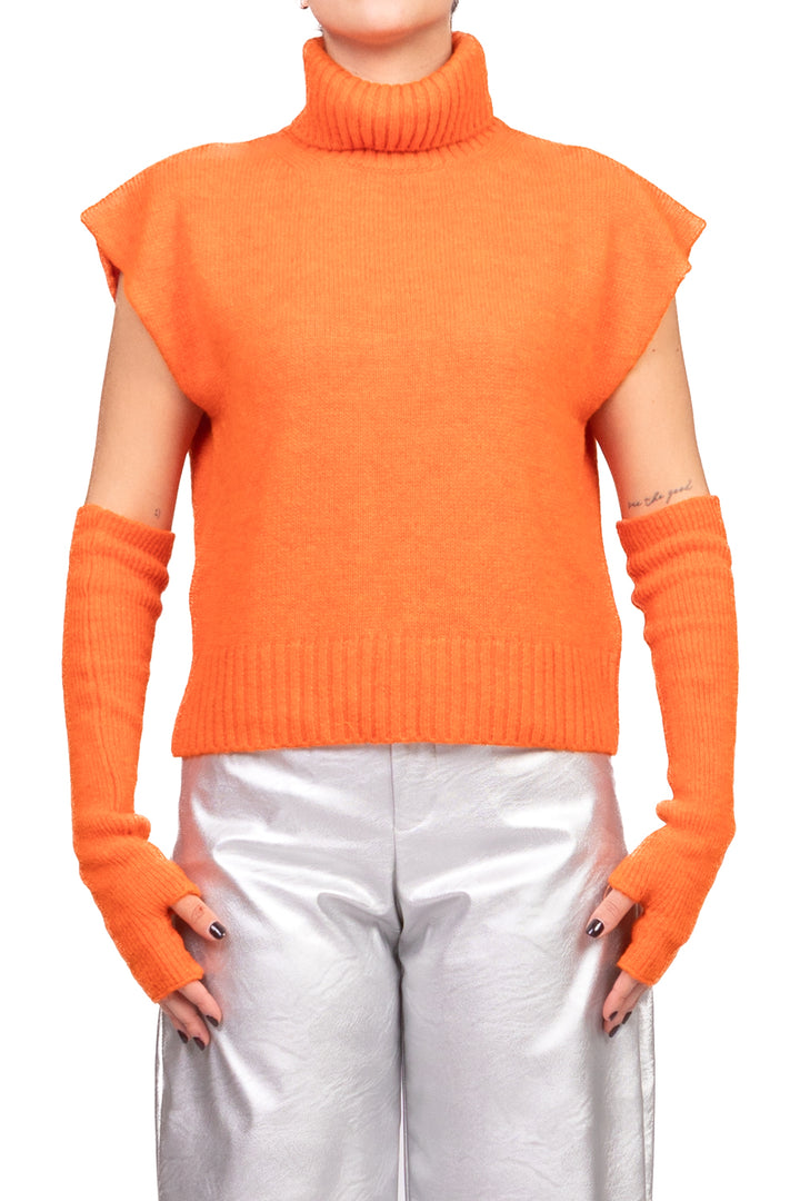 Tensione In - Gilet collo alto con manicotti Art. W5HMT32A373