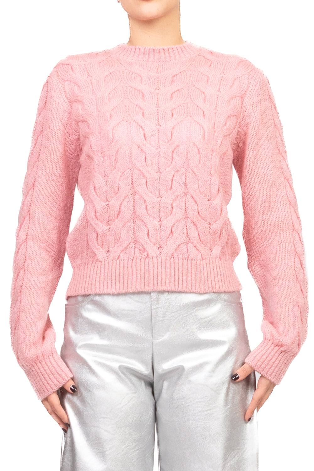 Tensione In - Maglia girocollo trecce Art. W5HMJ64A401