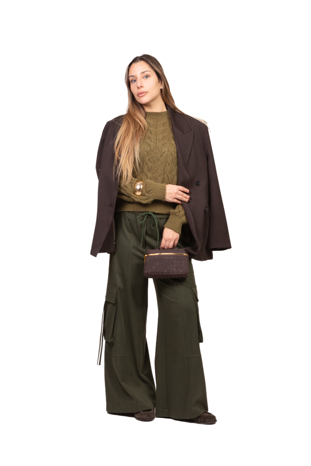 Tensione In - Maglia girocollo trecce Art. W5HMJ64A401